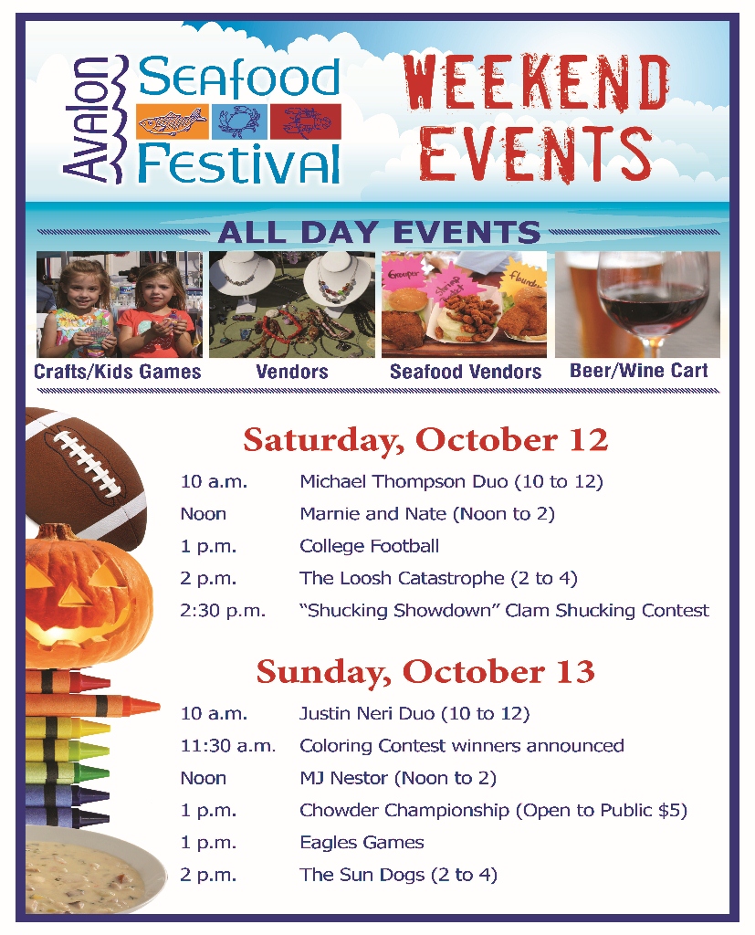 AVALON SEAFOOD FESTIVAL EVENTS OCTOBER 12TH13TH Avalon, New Jersey