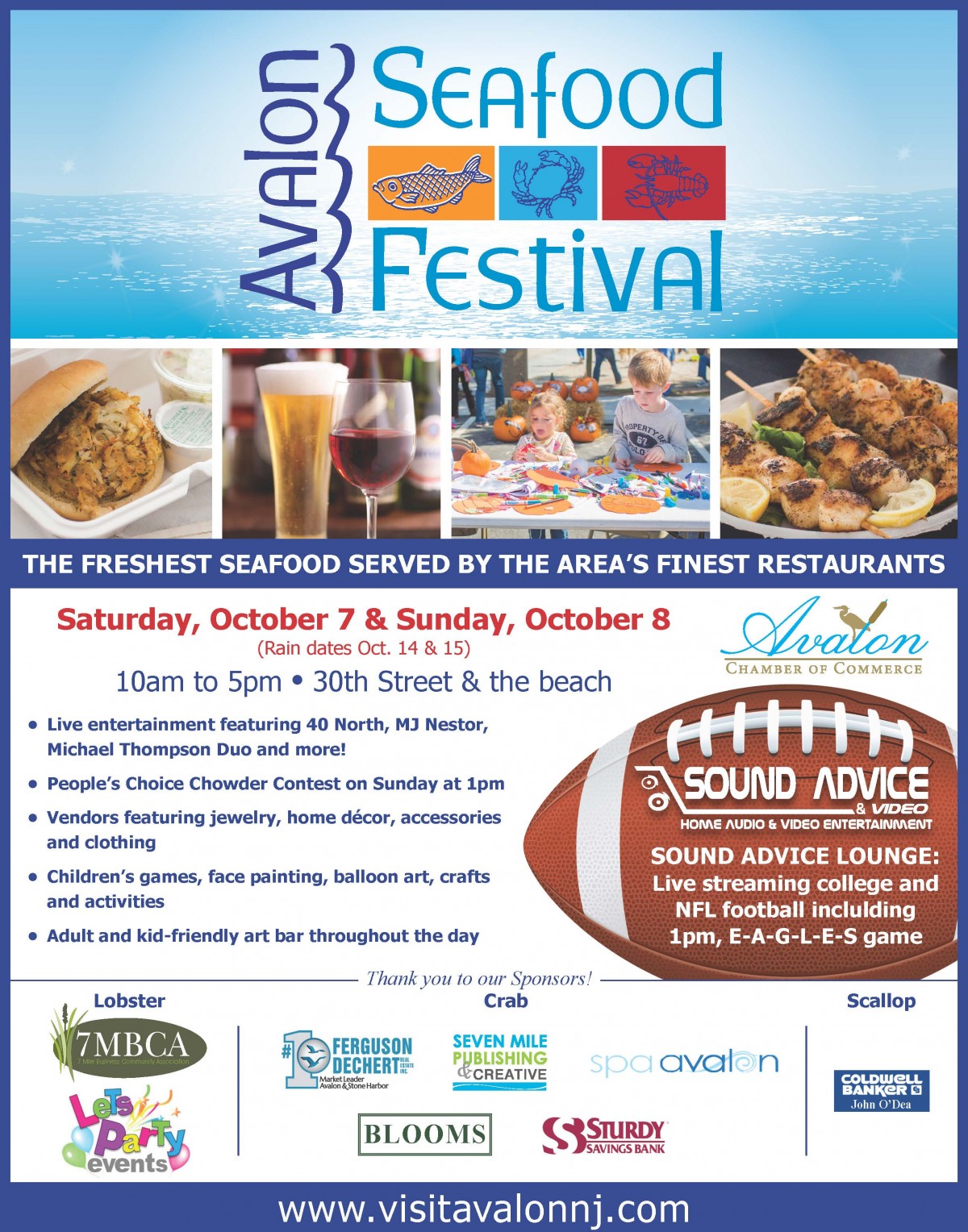Avalon Chamber of Commerce Seafood Festival October 78th Avalon, New