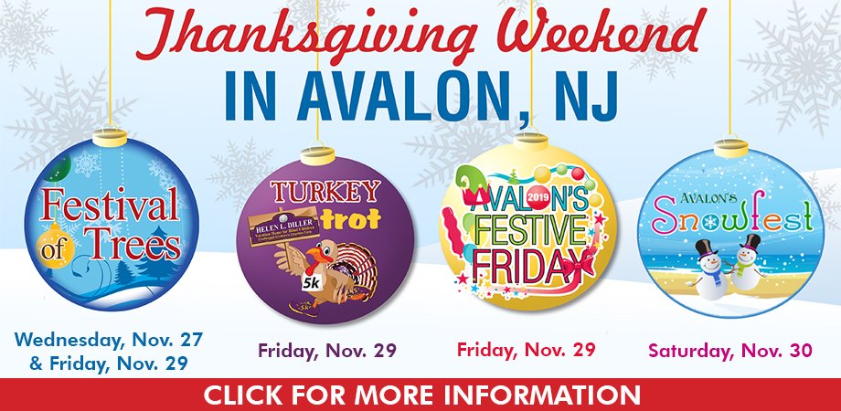 Turkey Trot Festival Of The Trees Festive Friday Snowfest Saturday Information Here Avalon New Jersey