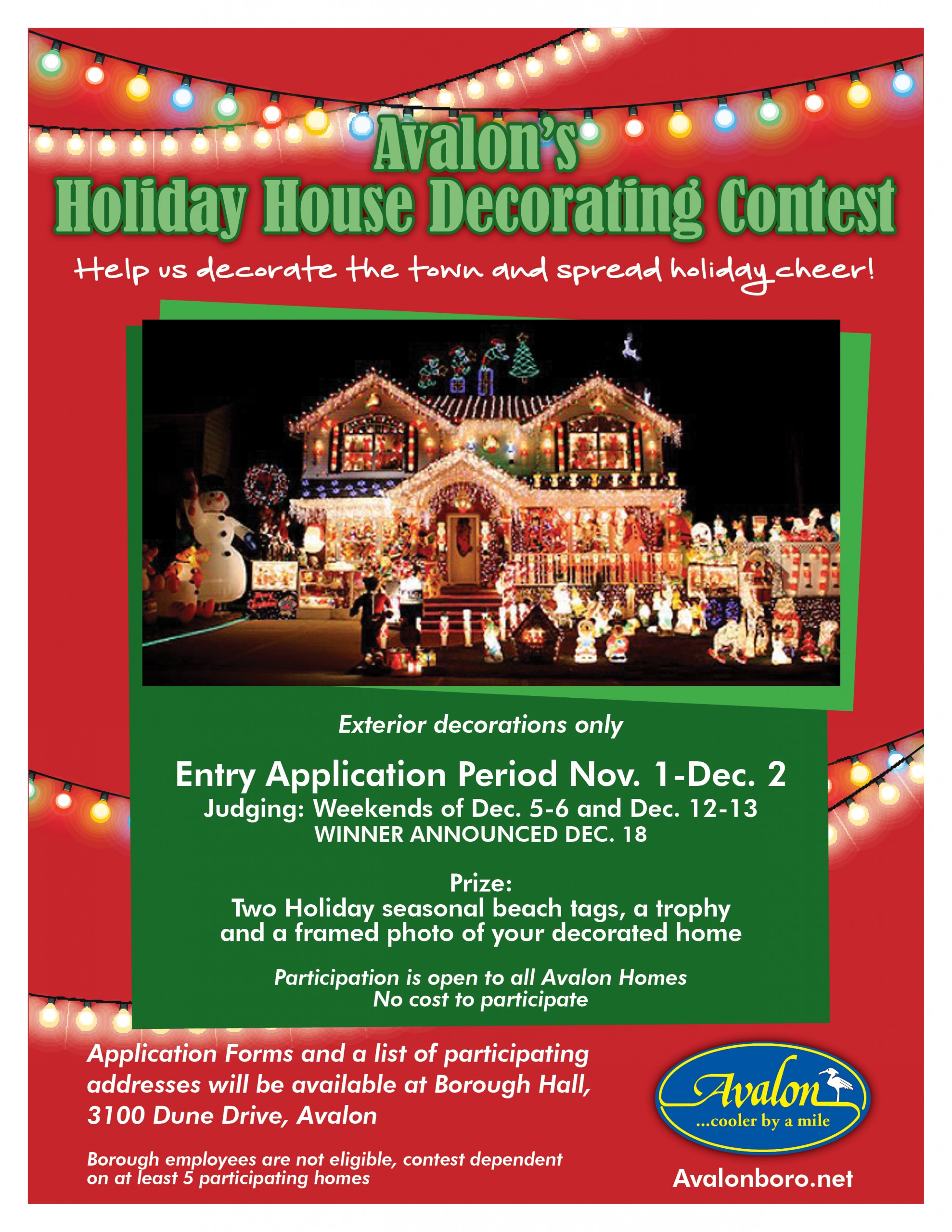 Be a Part of Avalon’s Holiday House Decorating Contest! Avalon, New
